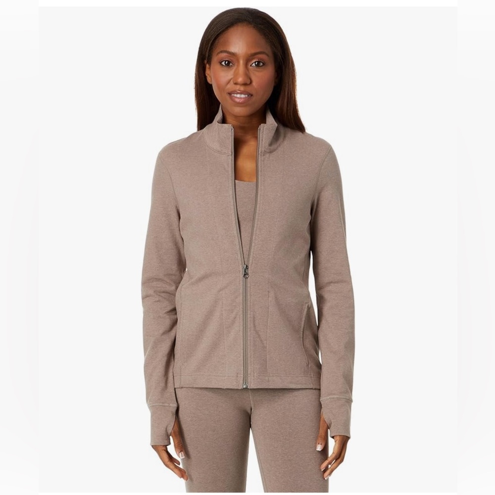 Pact Purefit Slim Zip-Up Deep Taupe Heather
